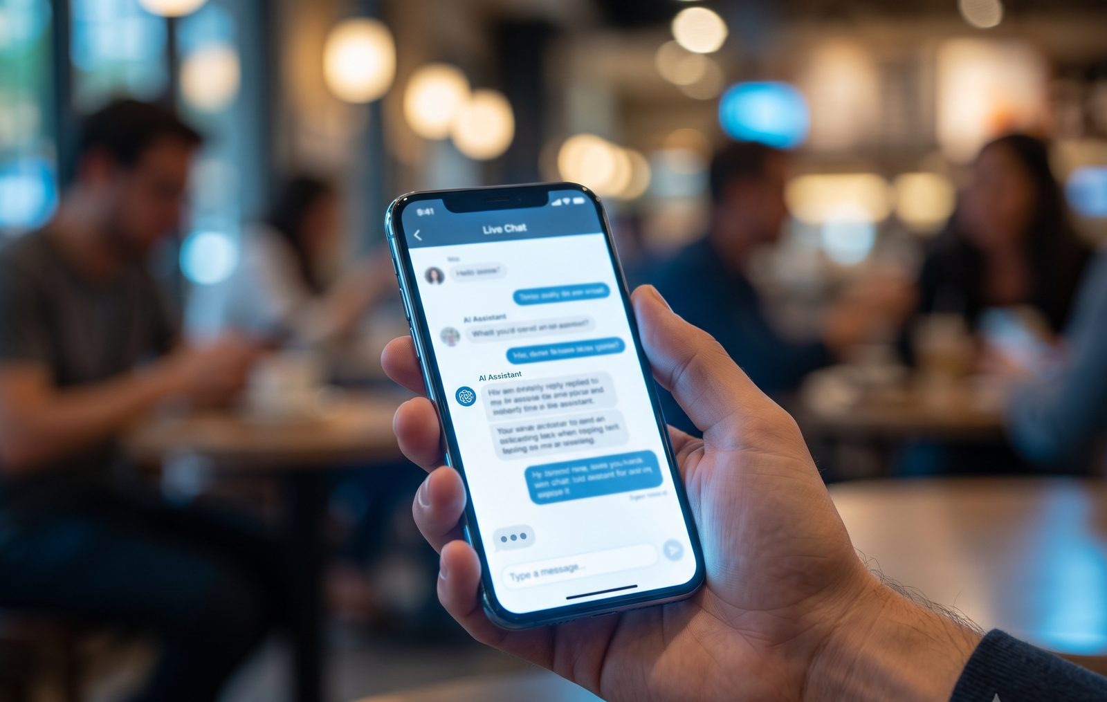 AI chatbot assistant interface on a computer screen