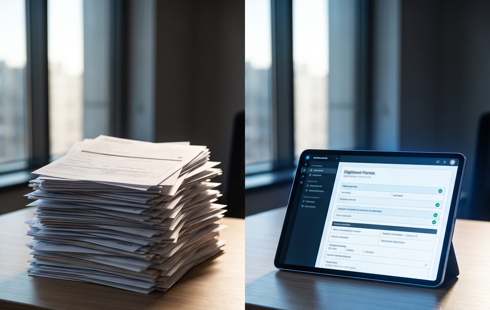 Business process automation workflow diagram on a screen