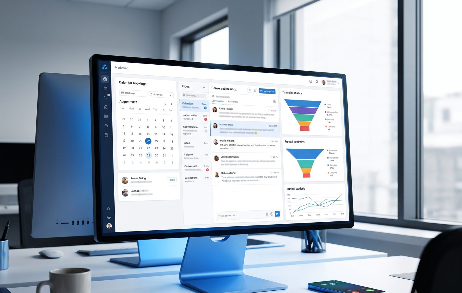 GoHighLevel CRM funnel and pipeline dashboard