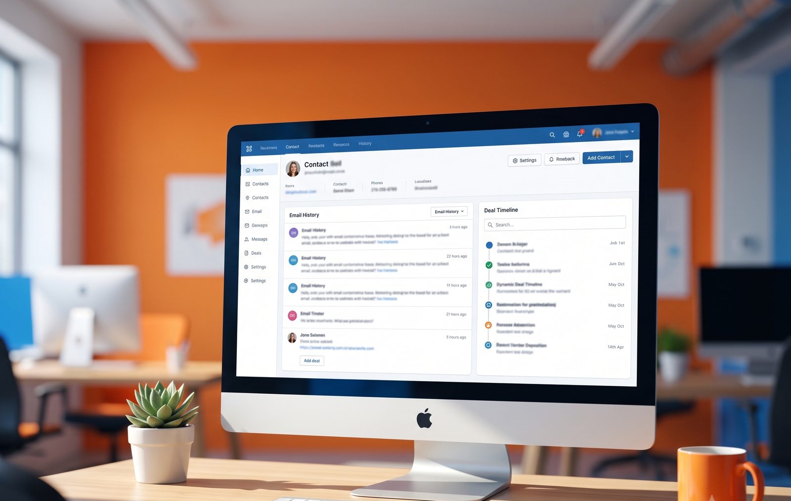 HubSpot CRM pipeline dashboard on a monitor